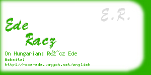 ede racz business card